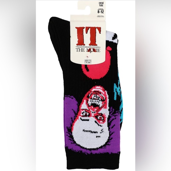 New Bioworld It Classic 1990 Pennywise Men's Athletic Crew Socks size 8-12 - Picture 3 of 4